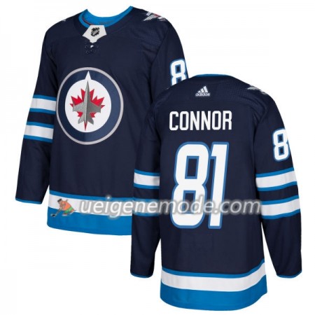 Herren Eishockey Winnipeg Jets Trikot Kyle Connor 81 Adidas 2017-2018 Marineblau Authentic